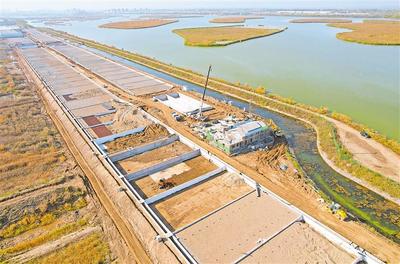 银川市第六污水处理厂片区再生水生态利用项目紧张施工