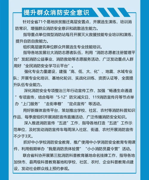 一图看懂 甘肃消防 我为群众办实事 项目清单
